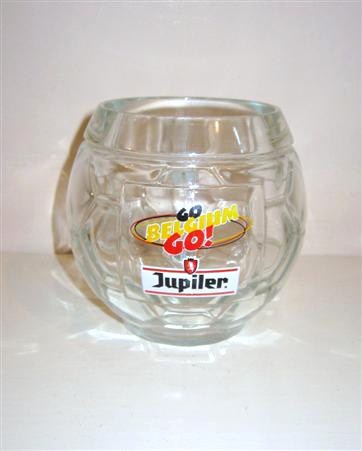 beer glass from the Piedboeuf brewery in Belgium with the inscription 'Go Belgium Go, Jupiler'