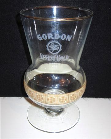 beer glass from the John Martin brewery in Belgium with the inscription 'Gordon Finest Gold'