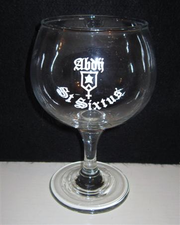 beer glass from the Westvleteren brewery in Belgium with the inscription 'Abdij St Sixtus'