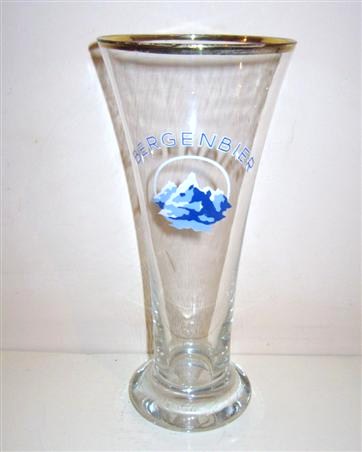 beer glass from the Bergenbier SA brewery in Romania with the inscription 'Bergenbier'