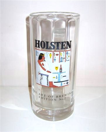 beer glass from the Holsten brewery in Germany with the inscription 'Holsten, The Art Of Brewing Edtion No 2'