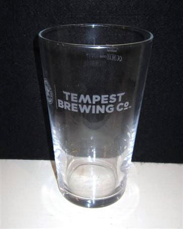 beer glass from the Tempest brewery in Scotland with the inscription 'Tempest Brewing Co'