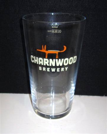 beer glass from the Charnwood brewery in England with the inscription 'Charnwood Brewery'