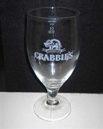 beer glass from the Crabbie's brewery in Scotland with the inscription 'Crabbie's Edinburgh 1801'