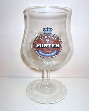 beer glass from the Tuborg brewery in Denmark with the inscription 'Tuborg Porter, Imperial Duble Stout '