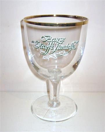 beer glass from the De Halve Maan brewery in Belgium with the inscription 'Brugse Steaffe Hendrik'