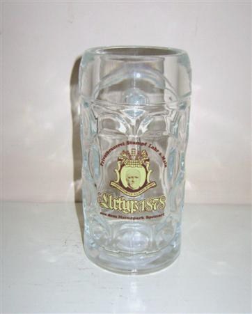 beer glass from the Stumpf brewery in Germany with the inscription 'Urtyp 1878 Privatbrauerei, Stumpf Lohr A Main'