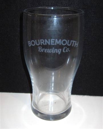 beer glass from the Bournemouth brewery in England with the inscription 'Bournemouth Brewing Co '