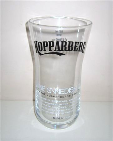 beer glass from the Kopparberg brewery in Sweden with the inscription 'Kopparberg'