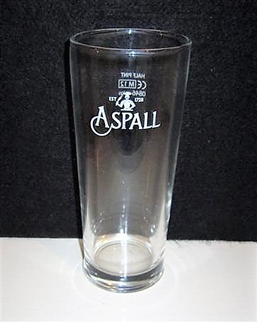 beer glass from the Aspall brewery in England with the inscription 'Aspall'