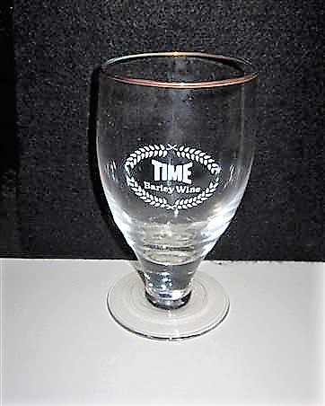 beer glass from the Smithwick brewery in Ireland with the inscription 'Time Barley Wine'