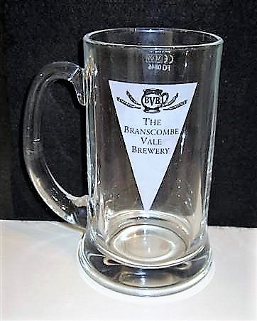 beer glass from the Branslombe Vale brewery in England with the inscription 'BVB The Branslombe Vale Brewery'