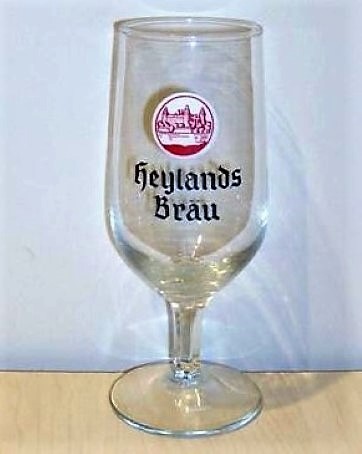 beer glass from the Eder & Heylands brewery in Germany with the inscription 'Heylands Brau'