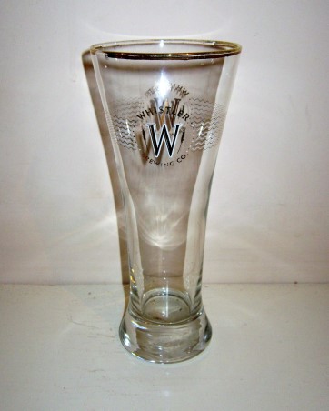 beer glass from the Whistler brewery in Canada with the inscription 'W, Whistler Brewing Co'