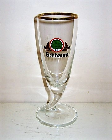 beer glass from the Eichbaum brewery in Germany with the inscription 'Eichbaum'