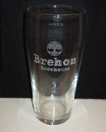 beer glass from the Brehon brewery in Ireland with the inscription 'Brehon Brewhouse'