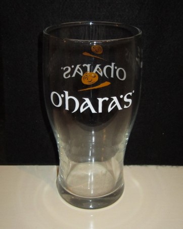 beer glass from the O'hara's brewery in Ireland with the inscription 'O'hara's'