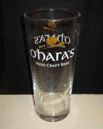 beer glass from the O'hara's brewery in Ireland with the inscription 'O'hara's Irish Craft Beer'