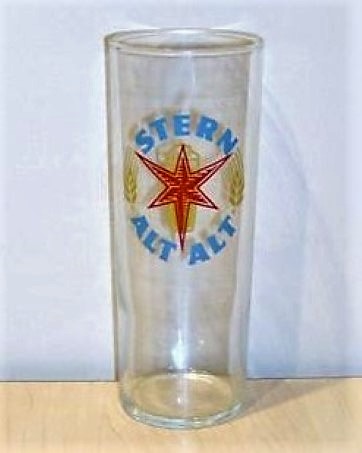 beer glass from the Stern brewery in Germany with the inscription 'Stern Alt Alt'