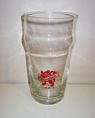 beer glass from the Camerons brewery in England with the inscription 'Cameron's'