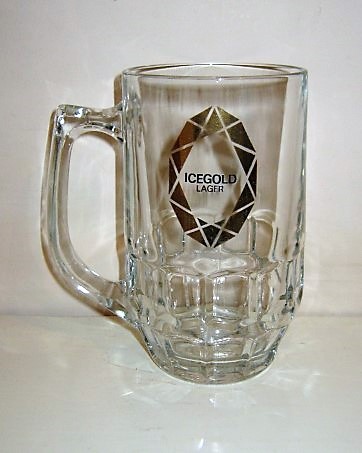 beer glass from the Camerons brewery in England with the inscription 'Icegold Lager'