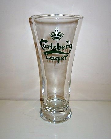 beer glass from the Carlsberg brewery in Denmark with the inscription 'Carlsberg Lager'