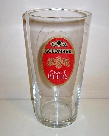 beer glass from the Goldmark brewery in England with the inscription 'Goldmark Craft Beers'