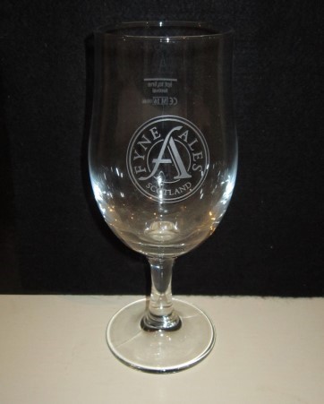 beer glass from the Fyne Ales  brewery in Scotland with the inscription 'Fyne Ales Scotland'