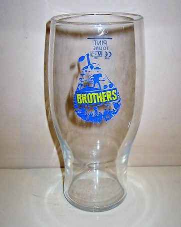 beer glass from the Brothers brewery in England with the inscription 'Brother's'