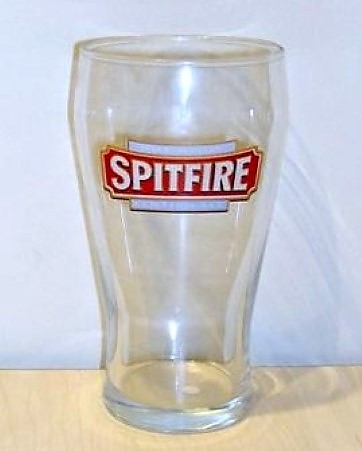 beer glass from the Shepherd Neame brewery in England with the inscription 'Premium Spitfire Kentish Ale'