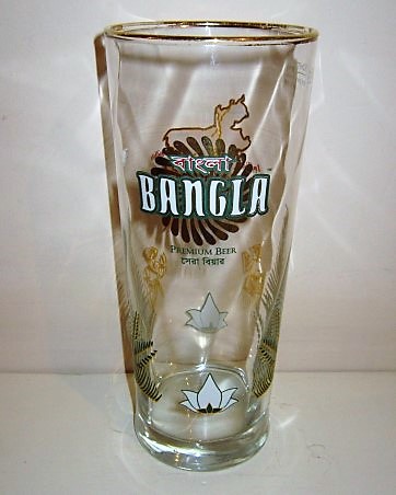 beer glass from the The Far East Beer Company brewery in England with the inscription 'Bangla Premium Beer'