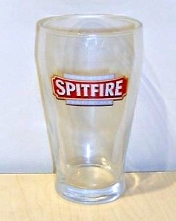 beer glass from the Shepherd Neame brewery in England with the inscription 'Premium Spitfire Kentish Ale'
