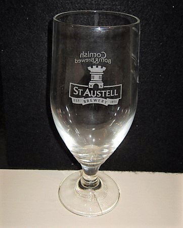 beer glass from the St. Austlell  brewery in England with the inscription 'St Austell Brewery Est 1851'