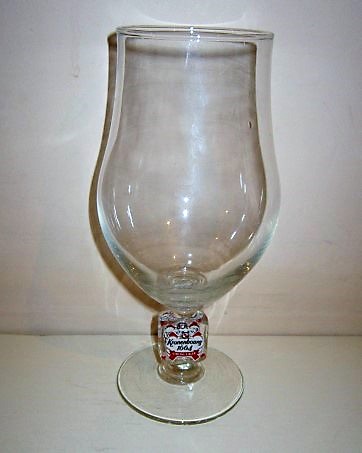 beer glass from the Kronenbourg brewery in France with the inscription 'Kronenbourg 1664 Strong Lager'