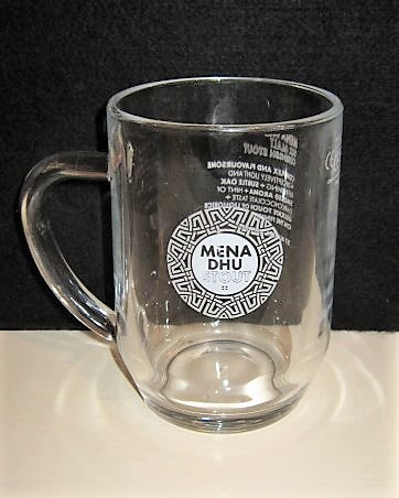 beer glass from the St. Austlell  brewery in England with the inscription 'Mena Dhu Stout'