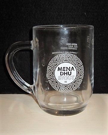 beer glass from the St. Austlell  brewery in England with the inscription 'Mena Dhu Stout'