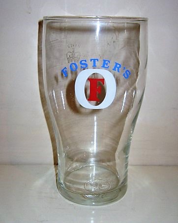 beer glass from the Foster's brewery in Australia with the inscription 'Foster's'