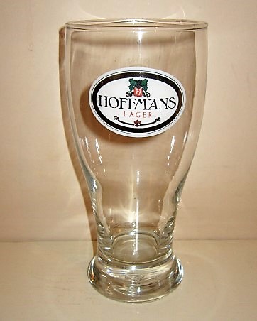 beer glass from the Waterford brewery in Ireland with the inscription 'Hoffmans Lager'