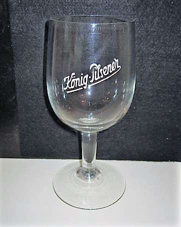 beer glass from the Konig  brewery in Germany with the inscription 'Konig Pilsner'