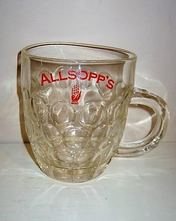 beer glass from the Allsopp's brewery in England with the inscription 'Allsopp's'