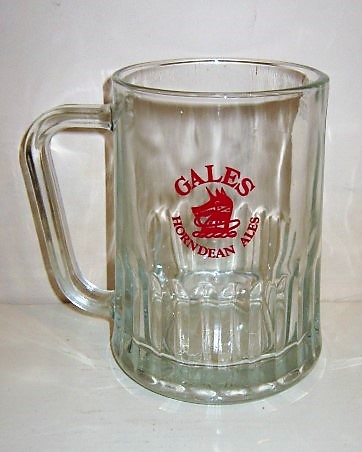 beer glass from the George Gale brewery in England with the inscription 'Gales Horndean Ales'