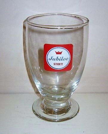 beer glass from the Bass  brewery in England with the inscription 'Jublie Stout'