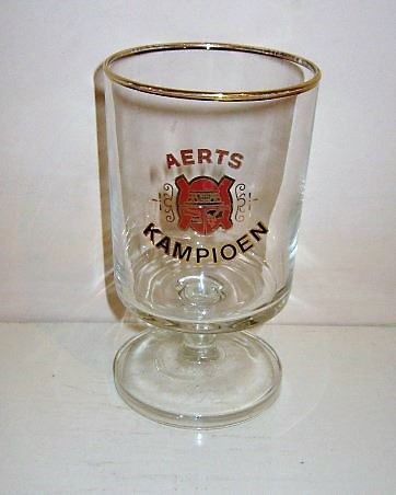 beer glass from the Aerts brewery in Belgium with the inscription 'Aerts Kampioen'