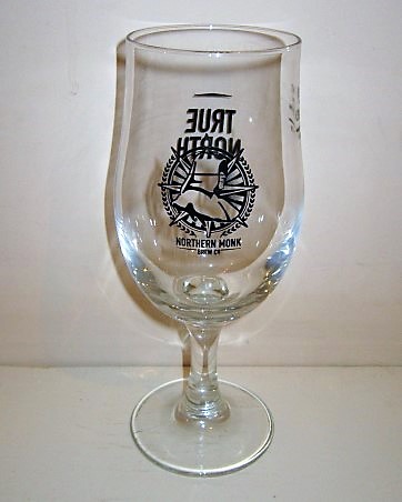 beer glass from the Northern Monk brewery in England with the inscription 'Northern Monk Brew Co'