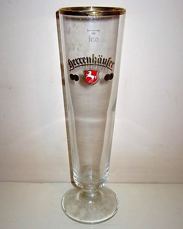 beer glass from the Herrenhauser brewery in Germany with the inscription 'Herrenhauser'