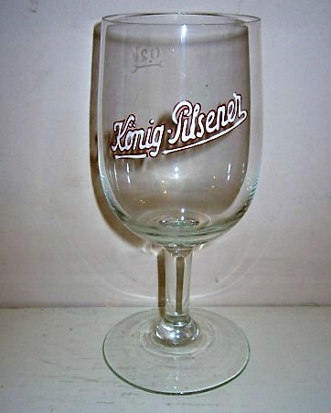 beer glass from the Konig  brewery in Germany with the inscription 'Konig Pilsner'