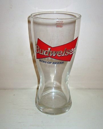 beer glass from the Anheuser Busch brewery in U.S.A. with the inscription 'Budweiser, King Of Beers'