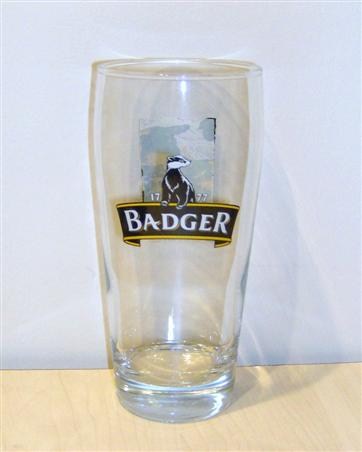 beer glass from the Hall & Woodhouse brewery in England with the inscription '1777 Badger'