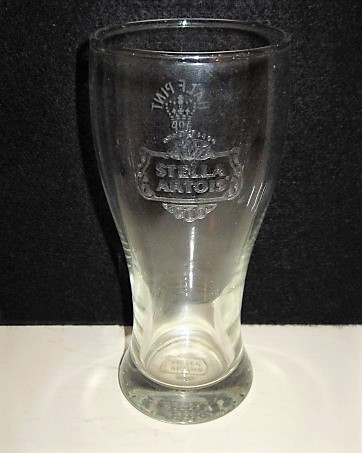 beer glass from the Stella Artois brewery in Belgium with the inscription 'Anno 1366 Stella Artois'