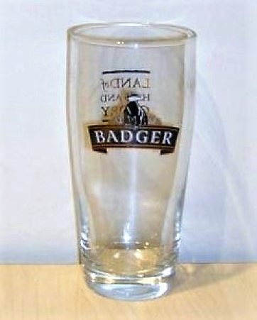 beer glass from the Hall & Woodhouse brewery in England with the inscription '1777 Badger'